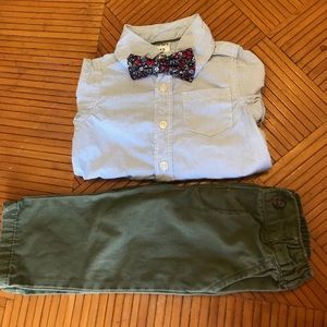Baby button down shirt set